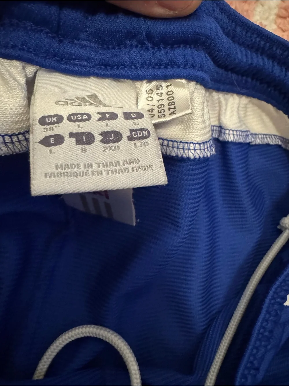 adidas Blue Athletic Shorts with White Panels